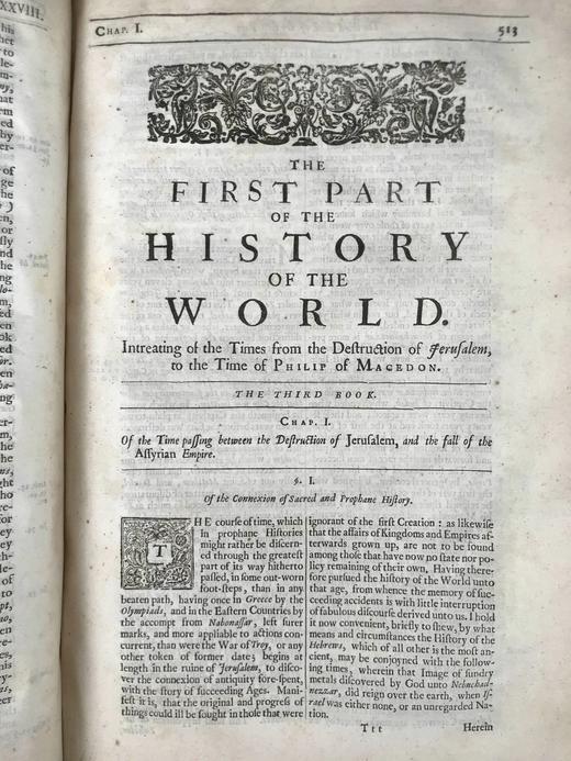 35*24cm！1666年 沃尔特·雷利《世界史》 8幅插图 全真皮精装8开 商品图9