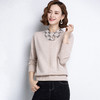 SC15-9982 翻领早秋针织衫新款薄上衣2022女士毛衣娃娃领女士打底衫秋冬毛衣 商品缩略图3
