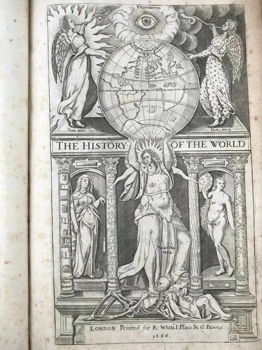 35*24cm！1666年 沃尔特·雷利《世界史》 8幅插图 全真皮精装8开 商品图3