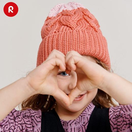 reima男女儿童大童针织帽秋冬新款休闲羊毛抓绒保暖护耳帽子 商品图3
