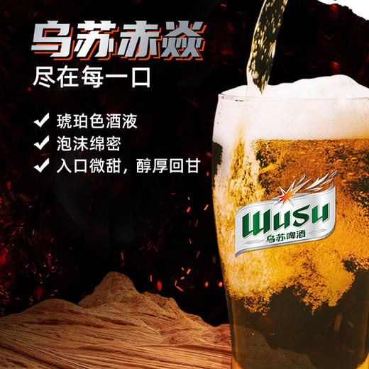 【吴京款】乌苏啤酒330ml*24听纤体罐装整箱5.8度新疆乌苏 商品图1