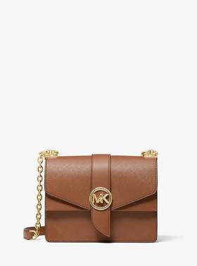 【精品】MICHAEL KORS Greenwich 小号皮质斜挎包