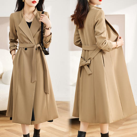 秋装新款，时尚气质简约系带长款风衣外套HR-ZYFB2272 商品图2