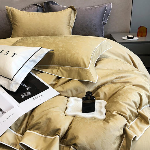 园园亲选南通家纺顶柔法式澳棉贡缎提花四件套！细腻丝滑高端耐磨紧实柔软120支棉 商品图6