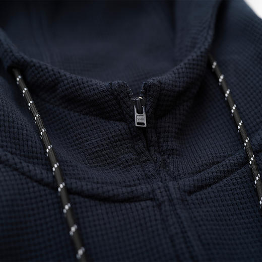 吃茶去chichaqu带帽廓形重磅华夫格卫衣 商品图4