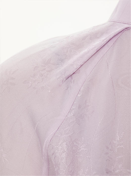 盛唐牡丹|浅粉色真丝提花女衬衫.潮快闪[福利品] 商品图5