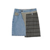 谜底半身裙女2022秋新款复古文艺高腰拼接感A型牛仔半裙223MB1019 商品缩略图4
