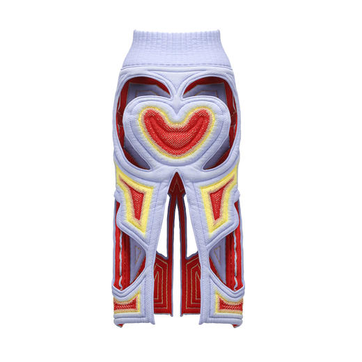 NAN KNITS渐变爱心镂空膨体半裙——AW22新品 商品图1