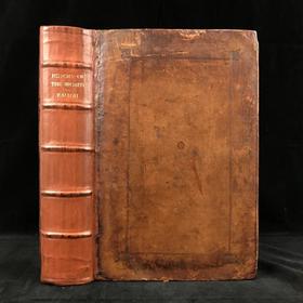 35*24cm！1666年 沃尔特·雷利《世界史》 8幅插图 全真皮精装8开