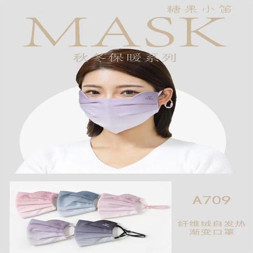 【4元/个】糖果小熊女士秋季布面口罩/糖果小迪秋冬男士布面口罩 商品图0