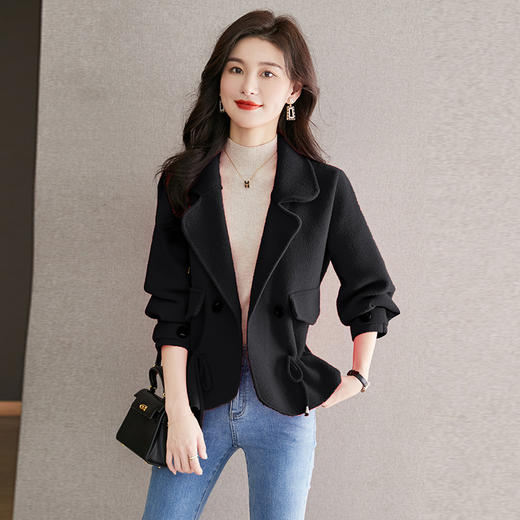 新款收腰显瘦气质小香风西装领短款小个子外套CC-22-3601 商品图1