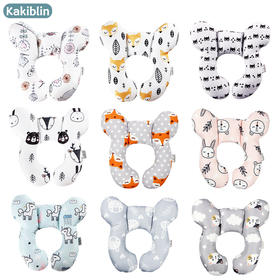 【护头护颈 宝宝出行减震又舒适】新款卡通图案儿童U型枕 外出旅行推车护颈枕婴儿头部定型枕