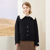 MH9M3斯尔丽瑟俪2022年冬上新商场同款短款针织可脱卸娃娃领牛角扣大衣 商品缩略图2