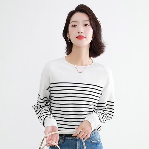 火桐hooton四平针条纹针织衫 商品图2