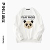 PINLI品立秋冬新款熊猫植绒套头卫衣男士印花圆领长袖上衣潮BG223209013 商品缩略图3
