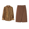 秋季新款，格纹收腰名媛气质女神范洋气套装HR-WS2612-29 商品缩略图4