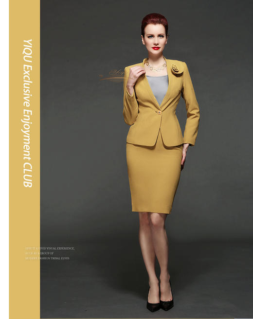 【断码】M/LC码•YIQU丨“万紫千红”西装上衣（姜黄） 商品图0