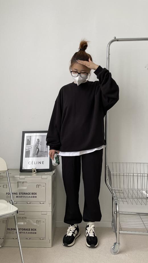 圆领套头卫衣/加绒宽松运动裤卫裤 商品图0