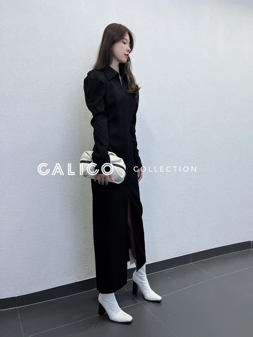 修身泡泡袖连衣裙 商品图3