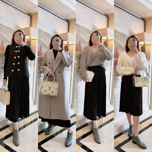 秋冬敲显瘦好穿/线下篙端品质时髦英伦短皮靴！中帮眞皮头层牛皮短筒靴 鞋楦敲秀气 显脚瘦！遮脚踝 3cm增高行走无压力 大象灰/气质棕两色 百搭日常优雅通勤，可搭配秋冬裙裤类所you穿搭！ 商品图6