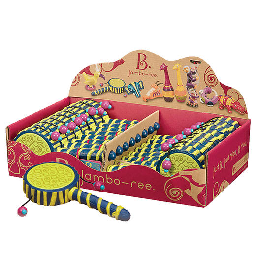 2-6岁 | 早教好帮手 | 美国B-toys 比乐 扭腰手鼓婴幼儿拨浪鼓宝宝扭腰手摇鼓益智玩具  1个装 商品图1