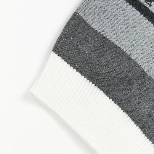 西遇条纹长袖针织衫男2023年冬季新款拼接撞色柔软保暖毛衣上衣12022430 商品图3