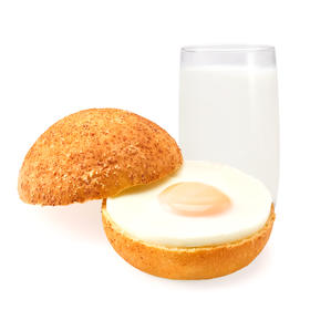 咖喱鸡肉堡＋豆浆（中杯）