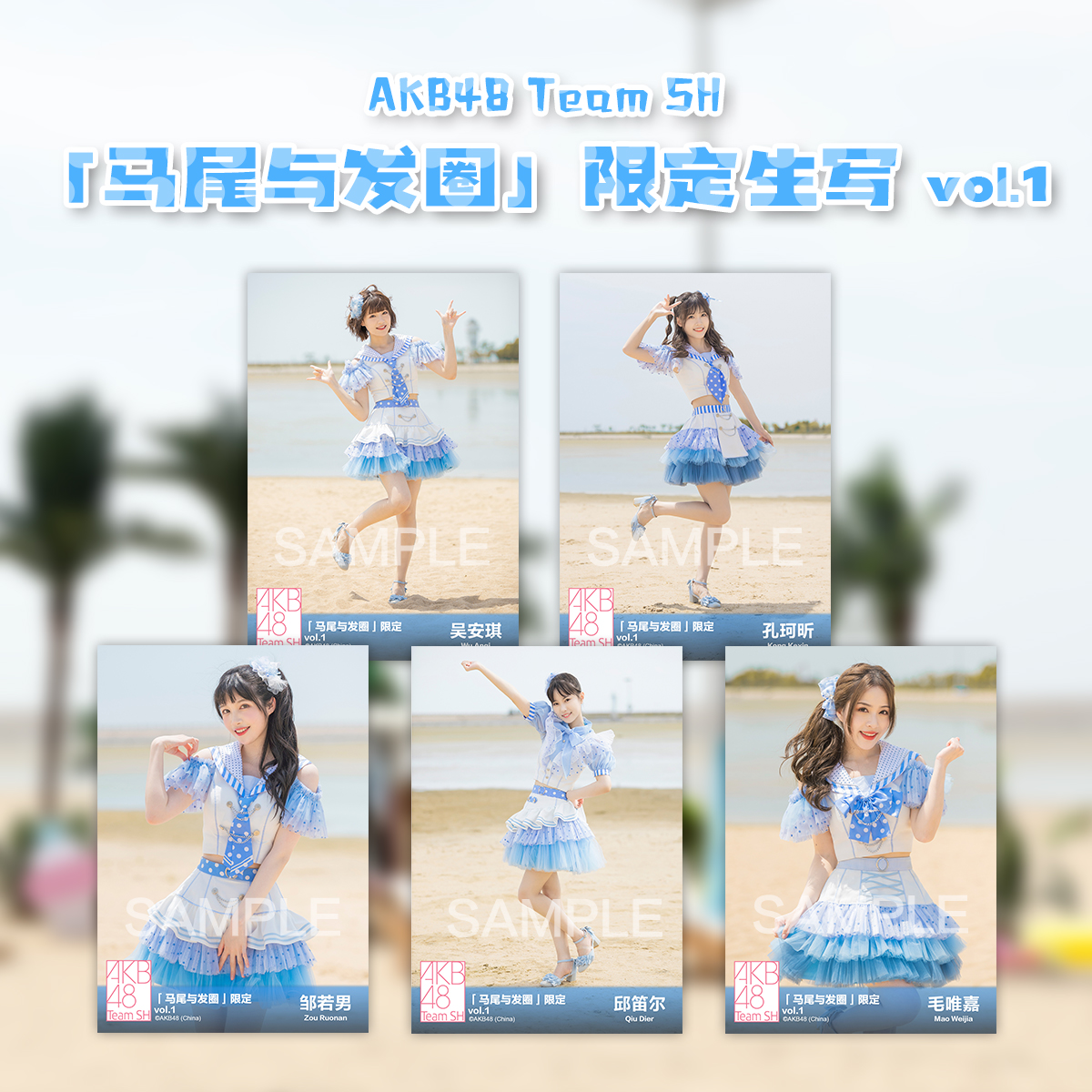 AKB48 Team SH《马尾与发圈》限定生写vol.1