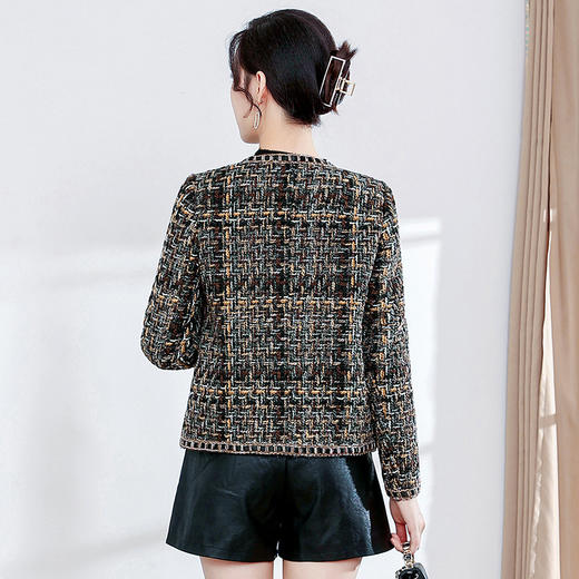 YWE X22B055小香风时尚格子外套洋气显瘦上衣 商品图2
