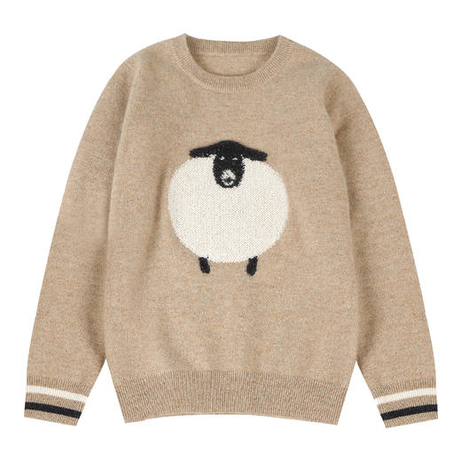 【卡通图案童装羊绒衫】羊绒世家22年秋冬新品儿童毛衣可爱卡通图案保暖毛衣 商品图6