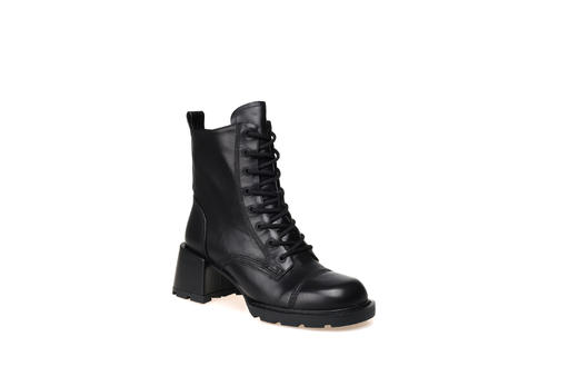 豪麟名鞋奥莱迪嘉女装胎牛皮革帅性马丁靴DJSTO22WN209黑色 原价2960元 商品图0