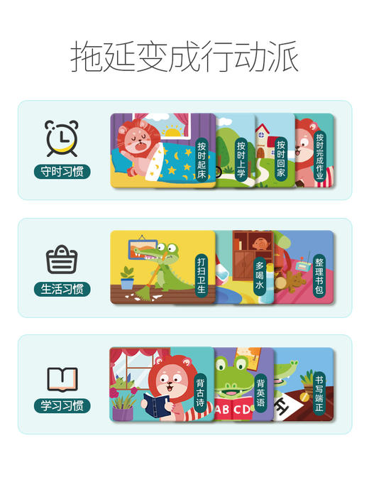 【自律让孩子赢在起跑线】GWIZ儿童行为记录板学生自律表磁性贴好习惯记录表挂墙时间作息表 商品图2