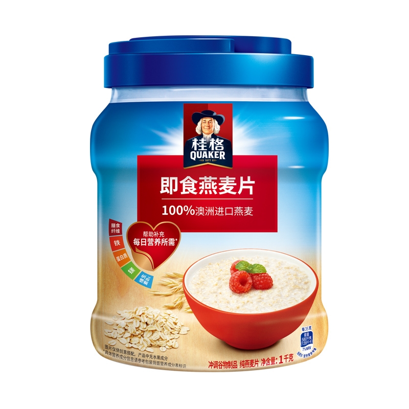 桂格即食燕麦片(罐装) 1kg Instant Oatmeal