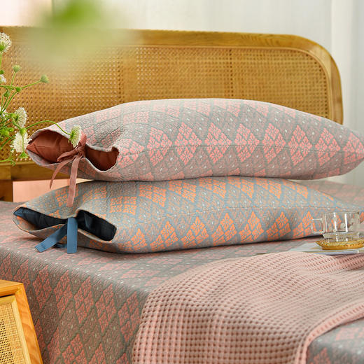 雪花十字系列床单信封枕棉布床品 商品图3