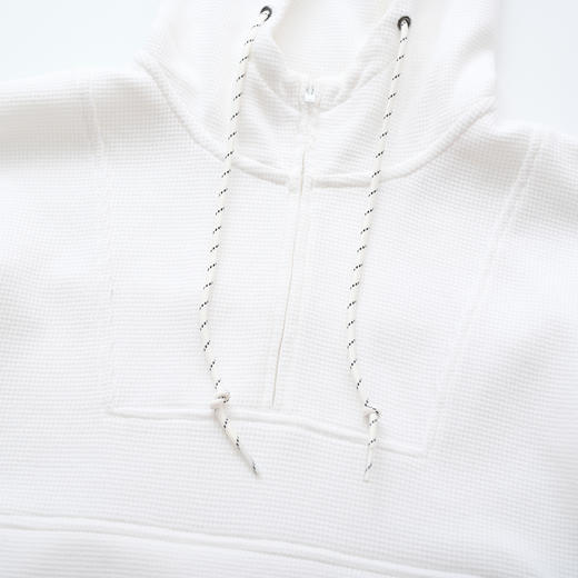 吃茶去chichaqu带帽廓形重磅华夫格卫衣 商品图2