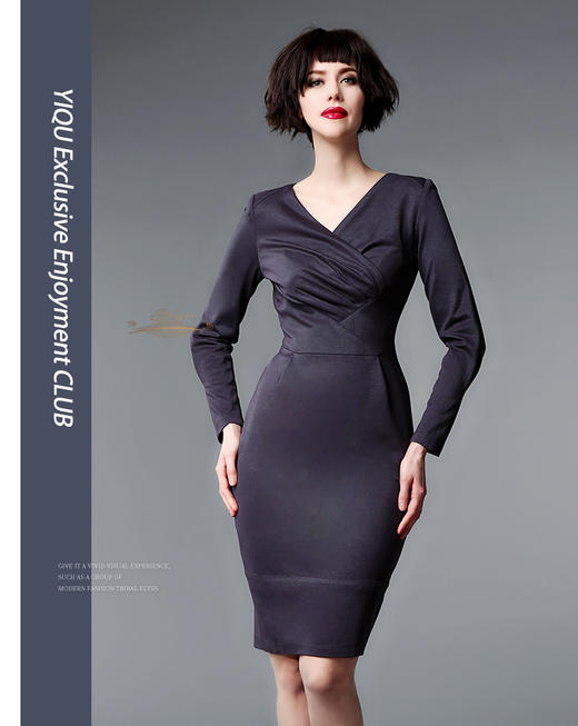 【断码】M/XL/XXL/3XL•YIQU丨“美丽女人”连身裙（优雅灰） 商品图0