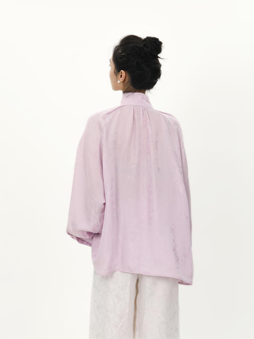 盛唐牡丹|浅粉色真丝提花女衬衫.潮快闪[福利品] 商品图7