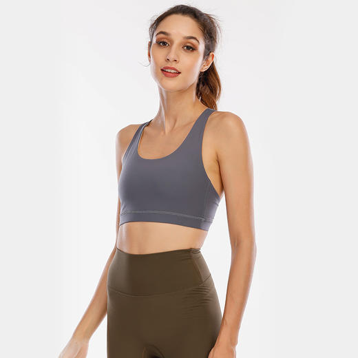 【LUL买一赠一】瑜伽服Energy 女士运动内衣交叉文胸健身美背锦纶面料带胸垫上衣 商品图2