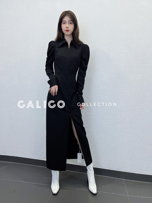 修身泡泡袖连衣裙 商品图1