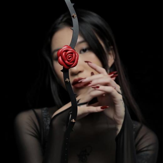 【荆棘玫瑰】系列 荆棘玫瑰项圈颈带颈环 优质真皮材质 商品图5