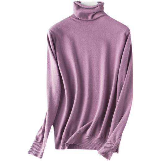 2023秋冬高领女堆堆领毛衣打底针织衫zz32 商品图2