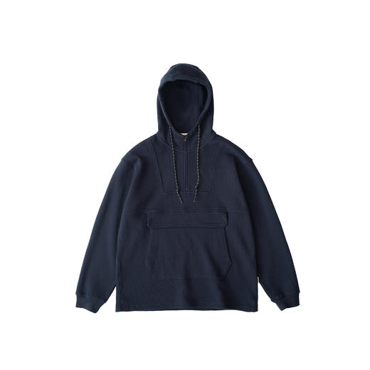 吃茶去chichaqu带帽廓形重磅华夫格卫衣 商品图0