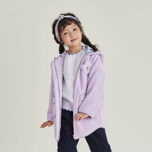 谜底童装22冬季新款摇粒外套H型加厚双面摇粒绒长外套B1DKW0629 商品图1