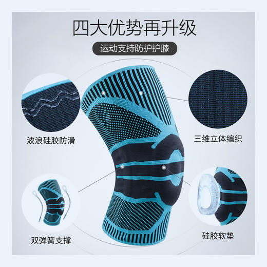 职业运动员的选择，NOXELES 专业防护运动弹力护膝（运动员级别），跑步、打篮球、健身必备，防滑透气！ 商品图2