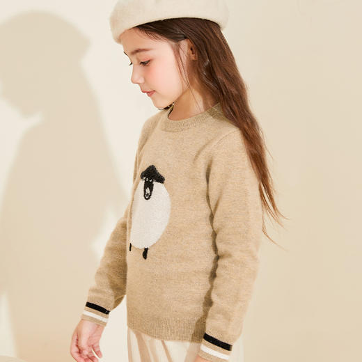 【卡通图案童装羊绒衫】羊绒世家22年秋冬新品儿童毛衣可爱卡通图案保暖毛衣 商品图3