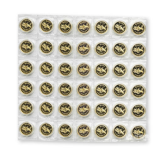 袁像飞龙侧脸镀金银章 商品图3