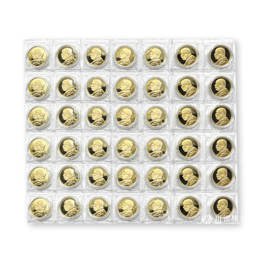 袁像飞龙侧脸镀金银章 商品图2