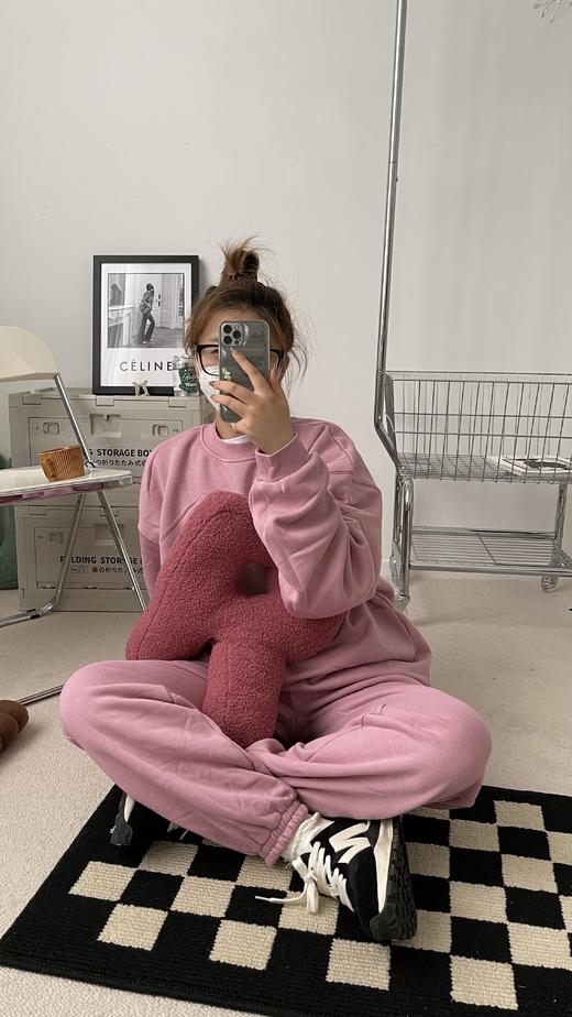 圆领套头卫衣/加绒宽松运动裤卫裤 商品图2