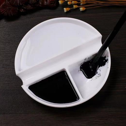 多功能仿陶瓷墨碟水碟砚台调色盘笔搁盛墨汁文房书法国画工笔画调色颜料碟 商品图2