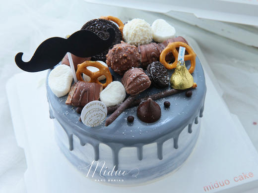 男士款 高端男士 送爸爸 送老公 灰色系 简约蛋糕 商品图1